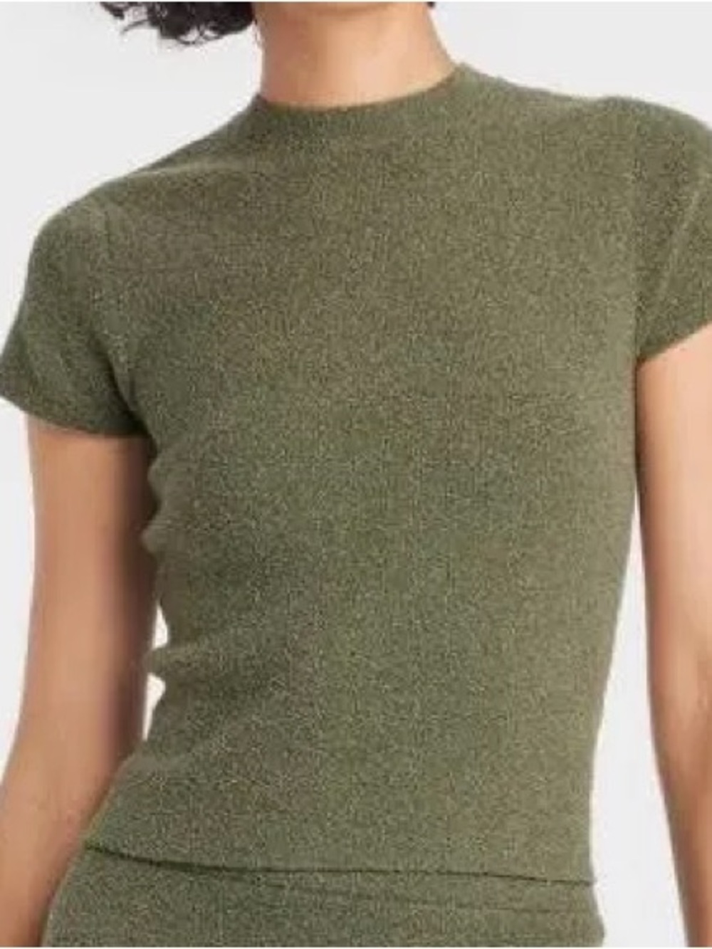 a new day Olive Green Knit Crewneck Top